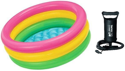 ECOM BHARAT mnb-10 Inflatable Swimming Pool, Inflatable Toy Pump(Multicolor)