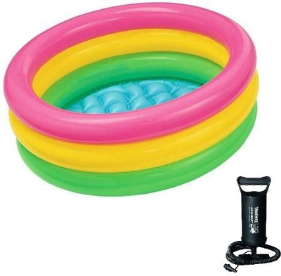 ECOM BHARAT mnb-12 Inflatable Swimming Pool, Inflatable Toy Pump(Multicolor)