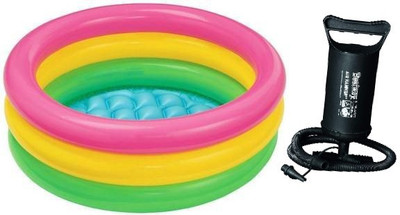 ECOM BHARAT mnb-28 Inflatable Swimming Pool, Inflatable Toy Pump(Multicolor)