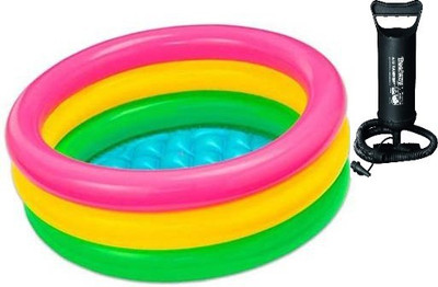 ECOM BHARAT mnb-19 Inflatable Swimming Pool, Inflatable Toy Pump(Multicolor)