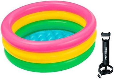 ECOM BHARAT mnb-20 Inflatable Swimming Pool, Inflatable Toy Pump(Multicolor)