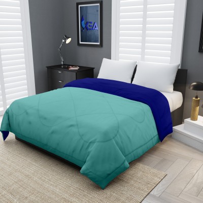 STEVE Solid Single Comforter for  Mild Winter(Microfiber, Aqua Blue, Royal Blue)