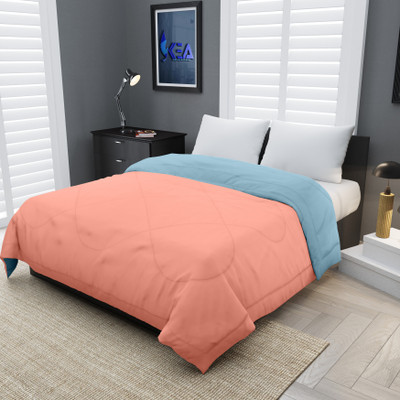 KEA Solid Single Comforter for  Heavy Winter(Microfiber, Pink, Sky Blue)