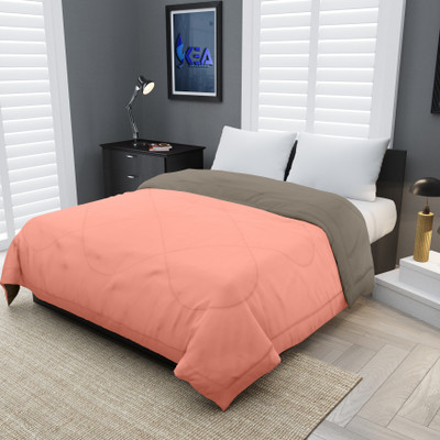 KEA Solid Double Comforter for  Mild Winter(Microfiber, Pink, Taupe)