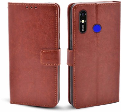 VOSKI Wallet Case Cover for Tecno Spark Go Plus Flip Cover Premium Leather with Card Pockets Kickstand 360 Degree Protection(Brown, Dual Protection, Pack of: 1)