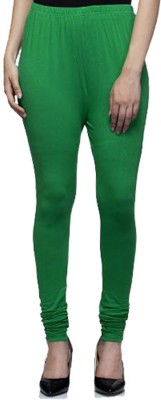 AGINOS Churidar  Ethnic Wear Legging(Green, Solid)