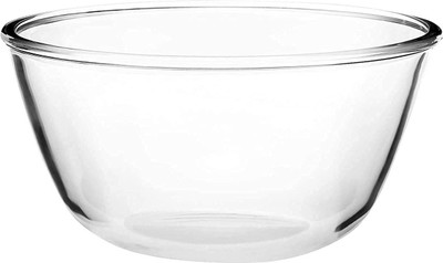 Cutting EDGE Glass Mixing Bowl Borosilicate Mixing/Serving Round Glass Bowl for Kitchen & Dining, 2100 ml(Pack of 1, Clear)