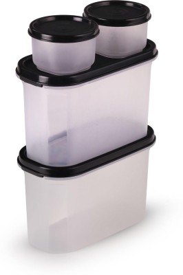 Oliveware Plastic Utility Container  - 1800 ml, 180 ml(Pack of 4, Black)