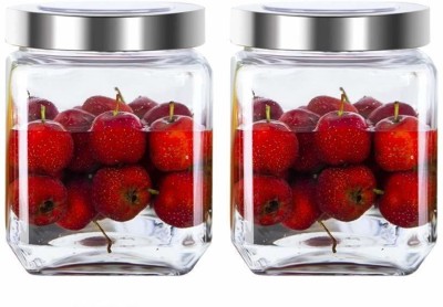 MOOZICO Glass Fridge Container  - 500(Pack of 2, Clear, Silver)