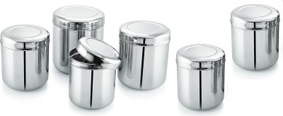 punit Steel Grocery Container  - 9500 ml(Pack of 6, Silver)