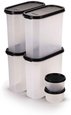 Oliveware Plastic Utility Container  - 1800 ml, 180 ml(Pack of 6, Black)