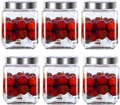 Coozico Glass Utility Container  - 500 ml(Pack of 6, Clear)