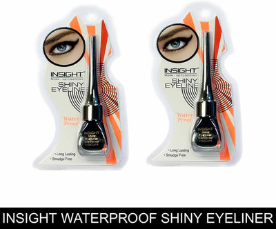 Insight Shiny Waterproof Eyeliner (Pack Of 2) 10 ml(Black)