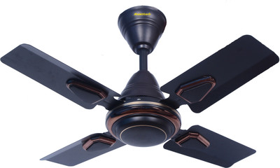 Maxotech Affleck Ultra High Speed 24 Inch 600 mm Anti Dust 4 Blade Ceiling Fan(Smock Black, Pack of 1)