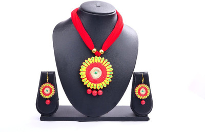 rayie collection Terracotta Multicolor Jewellery Set(Pack of 1)