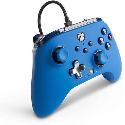 PowerA Officially Licensed PC Enhanced Wired Controller USB  Gamepad(Blue, For Xbox Series X, Xbox Series S, Xbox One, Windows 10)