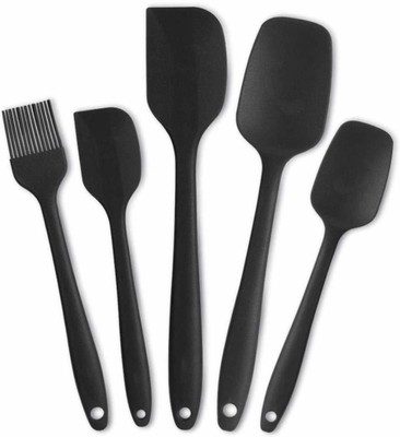 BHAVI CREATION Silicone Spatula Set 5-pcs -446ºF Heat-Resistant Baking Spoon Spatula - Seamless One-Piece Design Easy to Clean Silicone Spatula Set 5-pcs -446ºF Heat-Resistant Baking Spoon Spatula - Seamless One-Piece Design Easy to Clean Black Kitchen Tool Set (Black) Kitchen Tool Set(Baking Tools, BHAVI CREATION Silicone Spatula Set 5-pcs -446ºF Heat-Resistant Baking Spoon Spatula - Seamless One-Piece Design Easy to Clean Silicone Spatula Set 5-pcs -446ºF Heat-Resistant Baking Spoon Spatula - Seamless One-Piece Design Easy to Clean Black Kitchen Tool Set (Black) Kitchen Tool Set(Baking Tools,