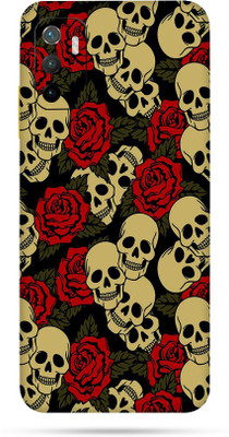 Mclaxa Skull & Roses for Xiaomi Poco M3 Pro Mobile Skin, Skull & Roses, Xiaomi Poco M3 Pro Mobile Skin(Skull & Roses)