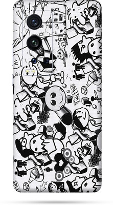Mclaxa Doodle skin Mclaxa Vivo X60 Pro Plus mobile back, Vivo X60 Pro Plus Mobile Skin(Doodle Skin With Super Matte Finish)
