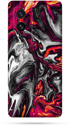 Mclaxa Colourful Lava skin Mclaxa Vivo X60 Pro Plus mobile back, Vivo X60 Pro Plus Mobile Skin(Colourful Lava Skin With Super Matte Finish)