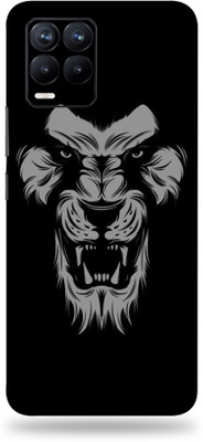 LAMHA Realme 8 Mobile Skin(Ultra Super Black Lion Skin With High Matte Finish.)