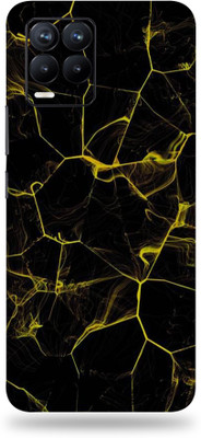 TJ CREATION REALME 8S 5G Mobile Skin(Ultra Super Black Abstract Skin With High Matte Finish.)