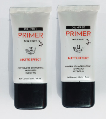 ADJD MATTE EFFECT FACE & BODY OIL FREE GEL PRIMER PACK OF 2 Primer  - 60 ml(TRANSPARENT)
