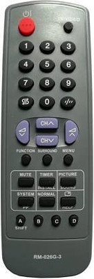 Nij TV Compatible For RM-026G-3CRT TV Universal Work with All Most TV Remote Control SHARP Remote Controller(Black)