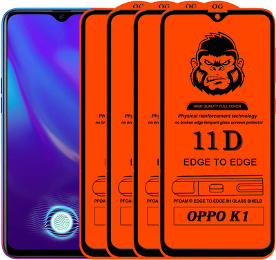 Xester Edge To Edge Tempered Glass for OPPO K1(Pack of 4)