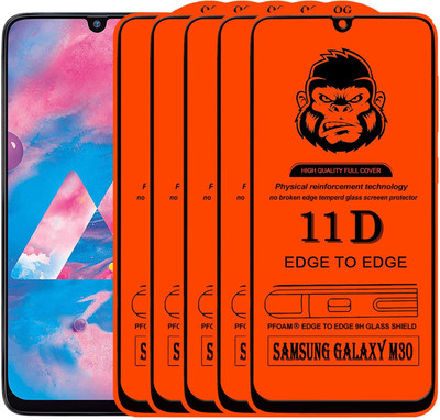 Xester Edge To Edge Tempered Glass for SAMSUNG GALAXY M30(Pack of 5)
