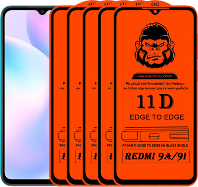 XRENGTH Edge To Edge Tempered Glass for , REDMI 9I(Pack of 5)