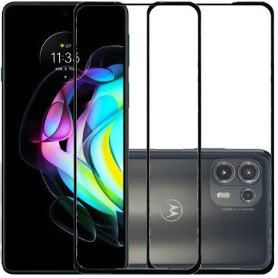 ECMERED Edge To Edge Tempered Glass for MOTOROLA EDGE 20 FUSION(Pack of 2)