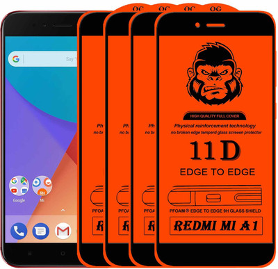 Xester Edge To Edge Tempered Glass for Mi A1(Pack of 4)