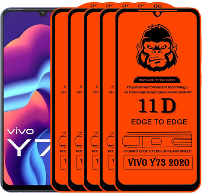 Xester Edge To Edge Tempered Glass for VIVO Y73 2020(Pack of 5)