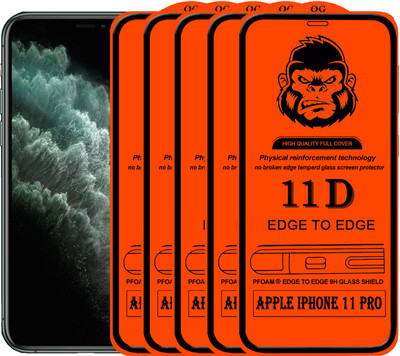 Xester Edge To Edge Tempered Glass for APPLE IPHONE 11 PRO(Pack of 5)