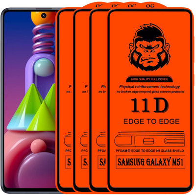 Xester Edge To Edge Tempered Glass for SAMSUNG GALAXY M51(Pack of 4)