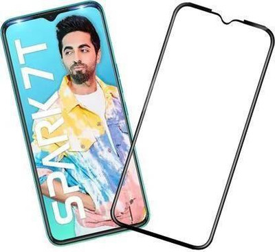 kentop Edge To Edge Tempered Glass for TECNO SPARK 7T(Pack of 1)