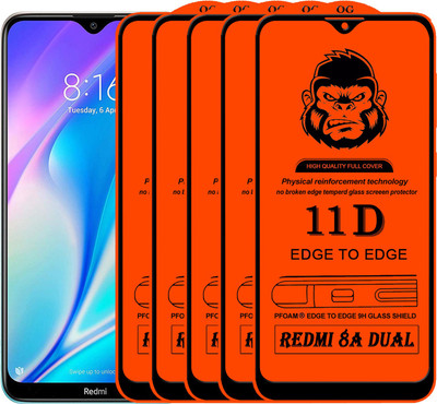 Xester Edge To Edge Tempered Glass for REDMI 8A DUAL(Pack of 5)