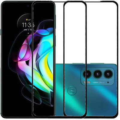 HOBBYTRONICS Edge To Edge Tempered Glass for MOTOROLA EDGE 20 FUSION, MOTO EDGE 20 FUSION(Pack of 2)