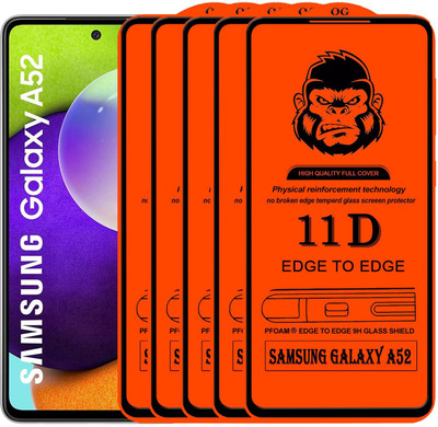 Xester Edge To Edge Tempered Glass for SAMSUNG GALAXY A52(Pack of 5)