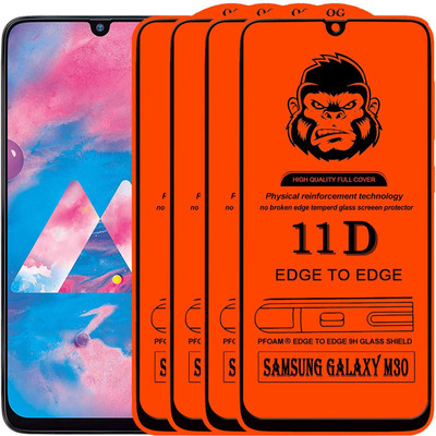 FIVE-O Edge To Edge Tempered Glass for : SAMSUNG GALAXY M30(Pack of 4)