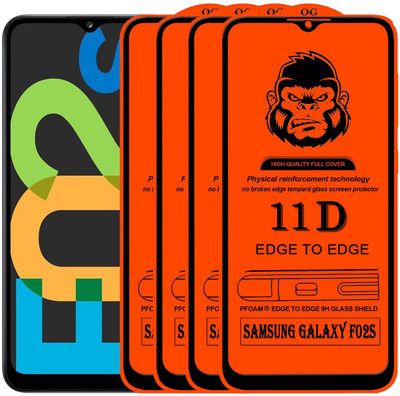 HQ Protection Edge To Edge Tempered Glass for SAMSUNG GALAXY F02S(Pack of 4)