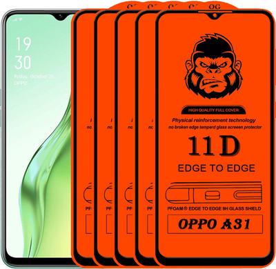 XRENGTH Edge To Edge Tempered Glass for : OPPO A31(Pack of 5)