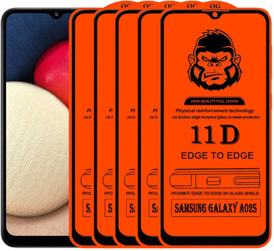GORILLA FIVE Edge To Edge Tempered Glass for ; SAMSUNG GALAXY A02S(Pack of 5)