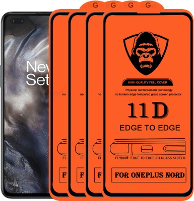 MaxR Edge To Edge Tempered Glass for Oneplus Nord(Pack of 4)