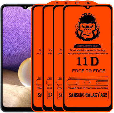 Xester Edge To Edge Tempered Glass for SAMSUNG GALAXY A32(Pack of 4)