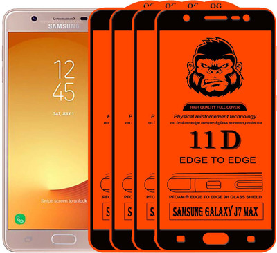 FIVE-O Edge To Edge Tempered Glass for Samsung Galaxy J7 Max(Pack of 4)