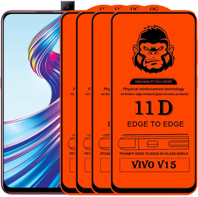 Xester Edge To Edge Tempered Glass for VIVO V15(Pack of 4)