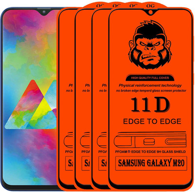 Xester Edge To Edge Tempered Glass for Samsung Galaxy M20(Pack of 4)