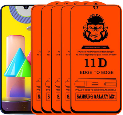HQ Protection Edge To Edge Tempered Glass for : SAMSUNG GALAXY M31(Pack of 5)